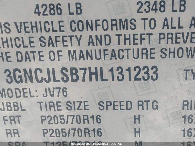 Chevrolet Trax Lt 2017 3GNCJLSB7HL131233 Image 10