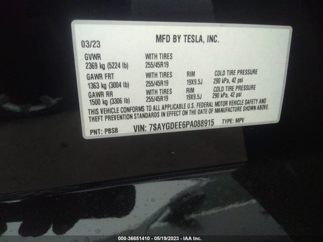 7SAYGDEE6PA088915 Tesla Model Y Long Range