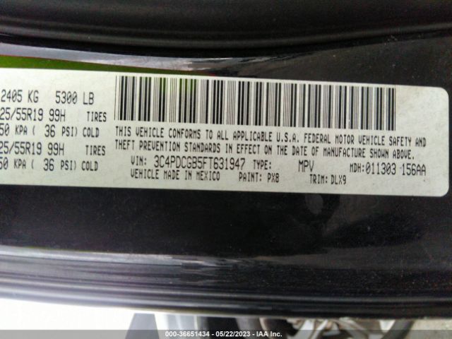 3C4PDCGB5FT631947 Dodge Journey Crossroad
