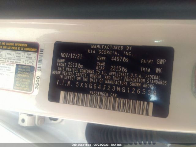 5XXG64J23NG126539 KIA K5 Gt-line