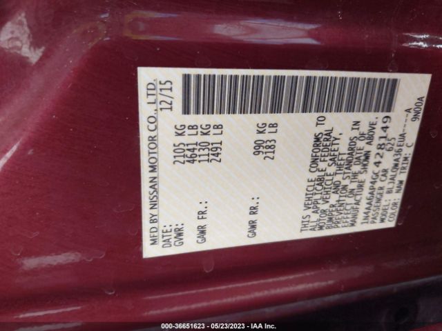 1N4AA6AP4GC428149 Nissan Maxima 3.5 S