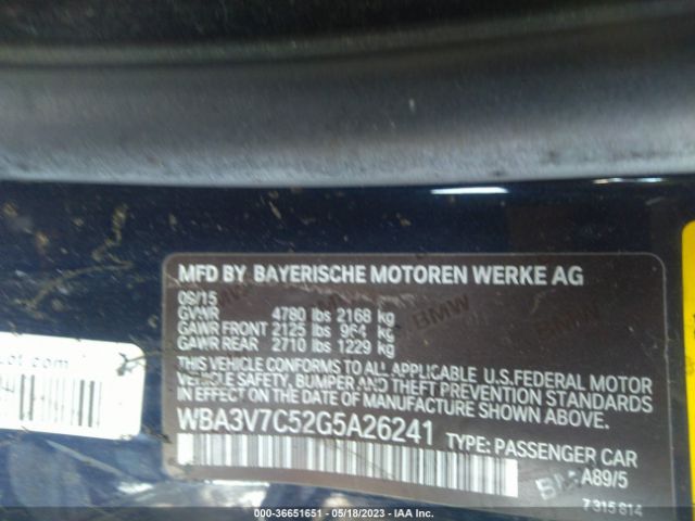 WBA3V7C52G5A26241 BMW 4 Series 428i