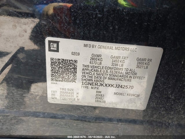 Chevrolet Traverse Rs 2019 1GNERJKXXKJ242570 Image 11