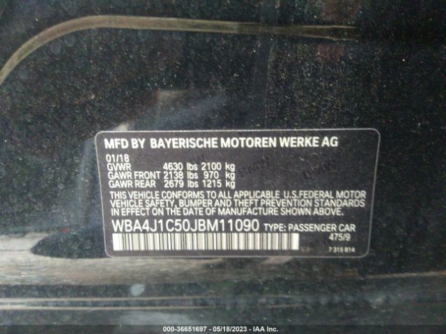 WBA4J1C50JBM11090 BMW 4 Series 430i