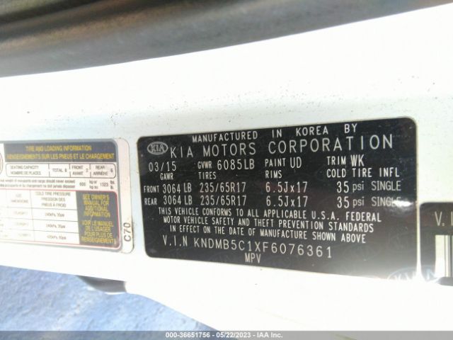 KNDMB5C1XF6076361 KIA SEDONA LX