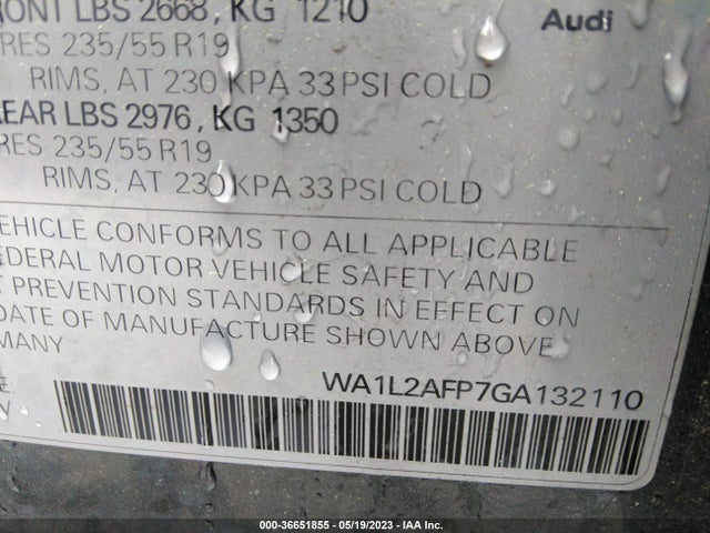 Audi Q5 Premium Plus 2016 WA1L2AFP7GA132110 Image 9