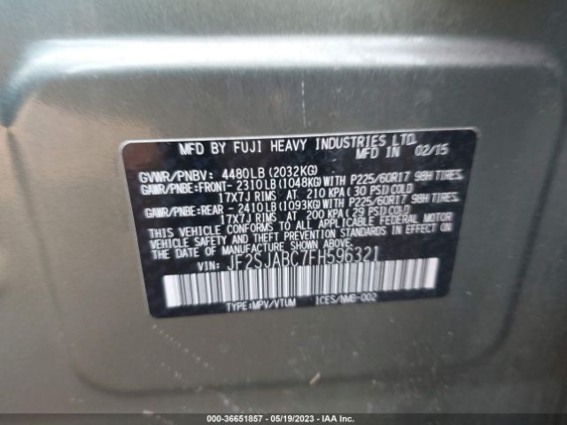JF2SJABC7FH596321 Subaru Forester 2.5i