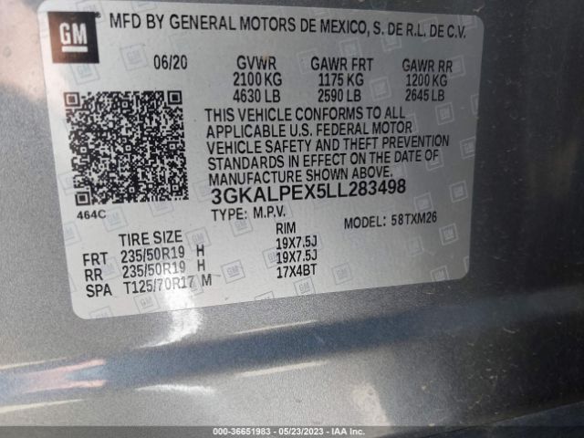 3GKALPEX5LL283498 GMC Terrain Slt