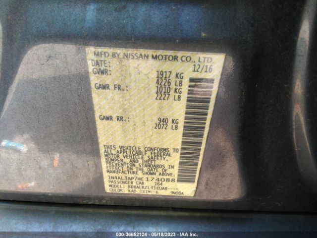 1N4AL3AP7HC174088 Nissan Altima 2.5 Sl