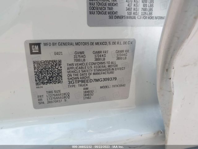 3GTP9EED7MG309379 GMC Sierra 1500 At4