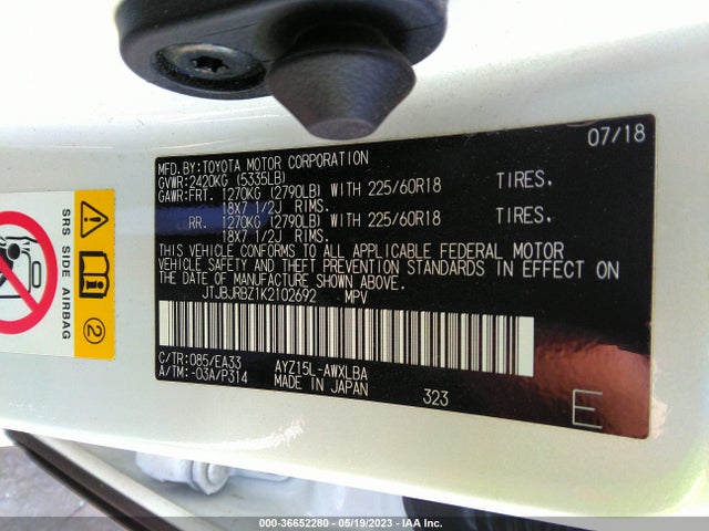 Lexus NX 2019 JTJBJRBZ1K2102692 Image 10