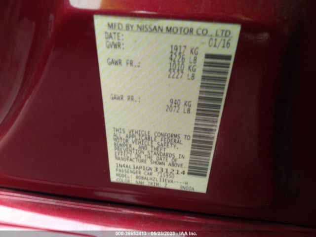 1N4AL3AP1GN331214 Nissan Altima 2.5 Sr