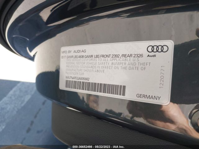 WAUTNAF53JA005662 Audi A5 Coupe Premium Plus