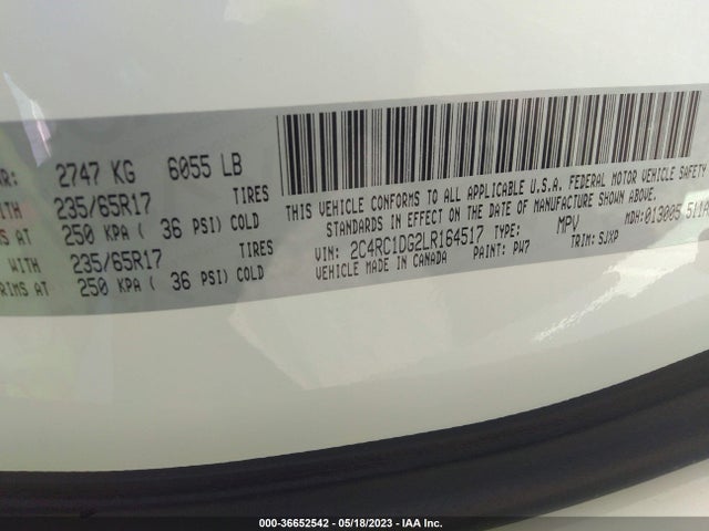 Chrysler Voyager Lxi 2020 2C4RC1DG2LR164517 Image 11