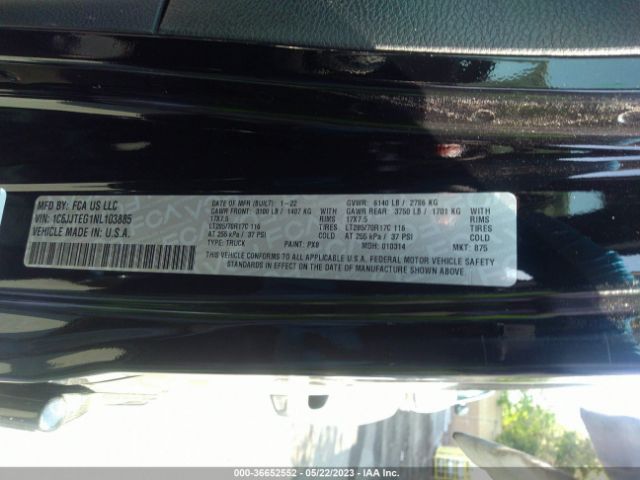 1C6JJTEG1NL103885 Jeep Gladiator Mojave