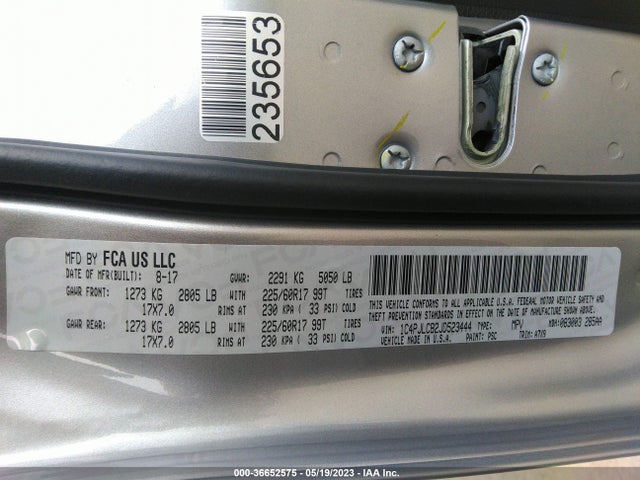1C4PJLCB2JD523444 Jeep Cherokee Latitude
