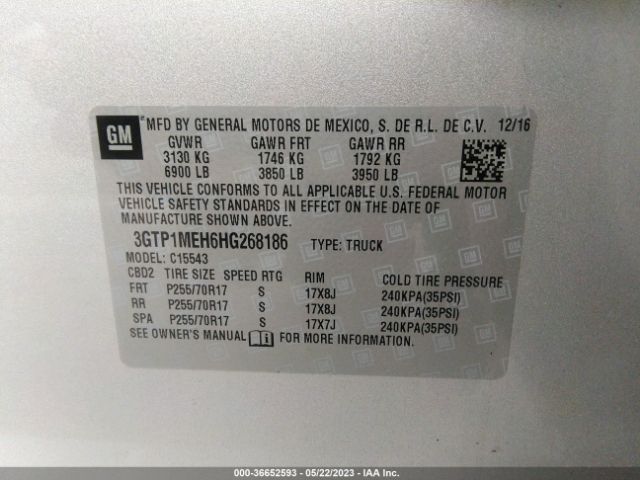 3GTP1MEH6HG268186 GMC Sierra 1500 Sle
