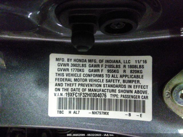 19XFC1F32HE004076 Honda Civic Ex-t