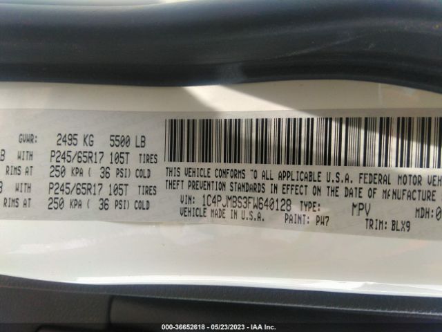 1C4PJMBS3FW640128 Jeep Cherokee Trailhawk