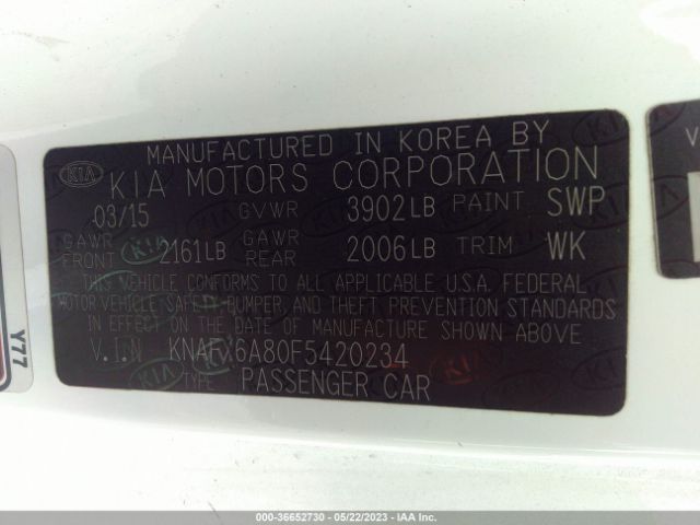 KNAFX6A80F5420234 KIA Forte Koup Ex