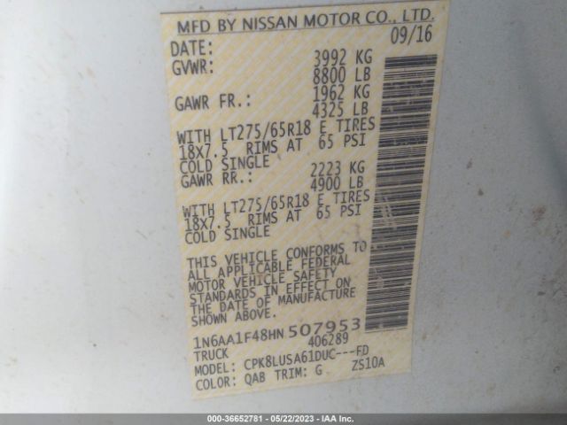 1N6AA1F48HN507953 Nissan Titan Xd Pro-4x