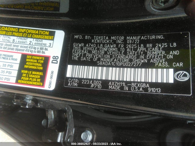 58ADA1C10PU027277 Lexus Es Es 300h