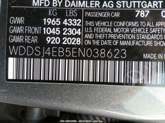 WDDSJ4EB5EN038623 Mercedes-Benz Cla-class Cla 250