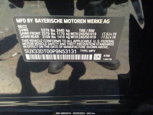 5UX33DT00P9N53131 BMW X4 Xdrive30i