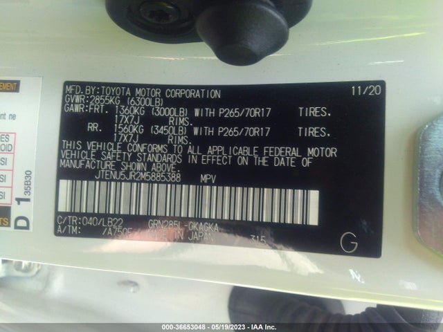 Toyota 4runner Sr5 Premium 2021 JTENU5JR2M5885388 Image 10
