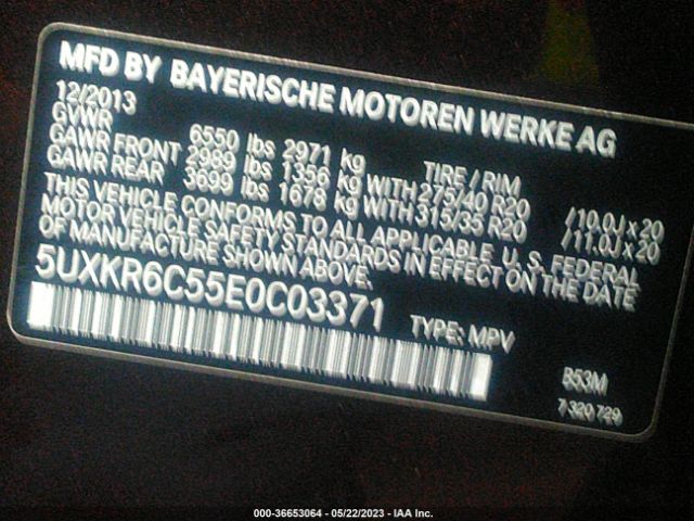 5UXKR6C55E0C03371 BMW X5 Xdrive50i