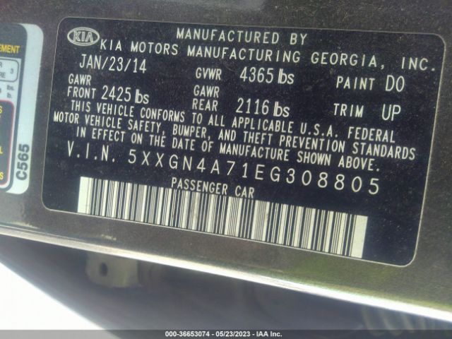 5XXGN4A71EG308805 KIA OPTIMA EX