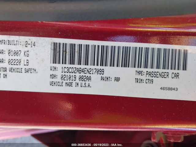 1C3CDZAB4EN217099 Dodge AVENGER SE