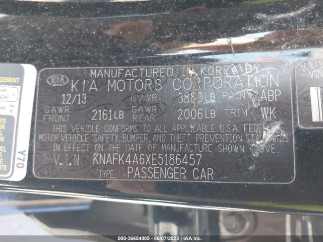 KNAFK4A6XE5186457 KIA FORTE LX