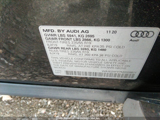 2021 Audi Q5, VIN: WA1E2AFY7M2028871