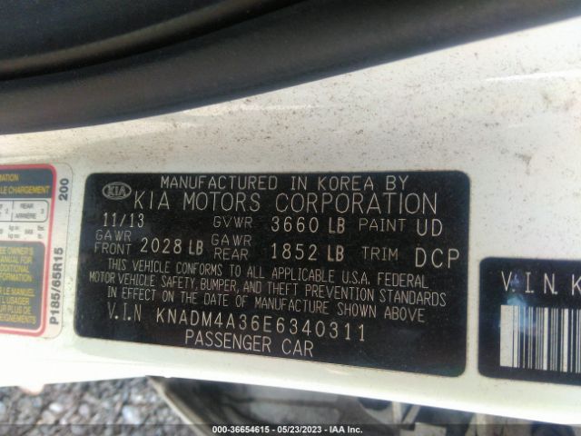 KNADM4A36E6340311 KIA RIO LX