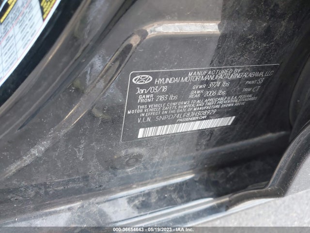 Hyundai ELANTRA SE 2018 5NPD74LF8JH308929 Image 9