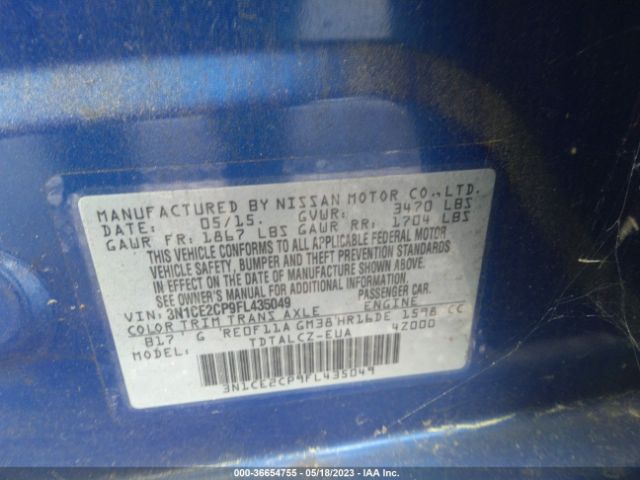 3N1CE2CP9FL435049 Nissan Versa Note S Plus