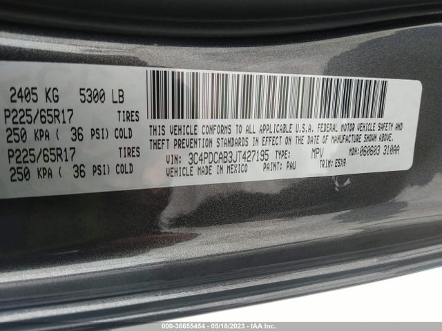 Dodge JOURNEY SE 2018 3C4PDCAB3JT427195 Image 9