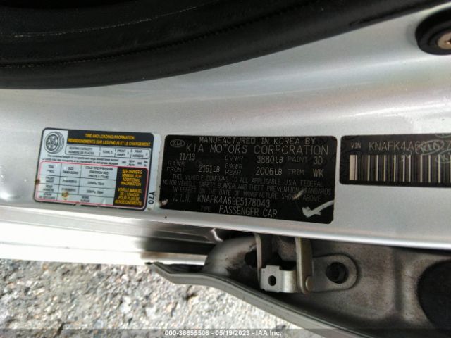 KNAFK4A69E5178043 KIA FORTE LX