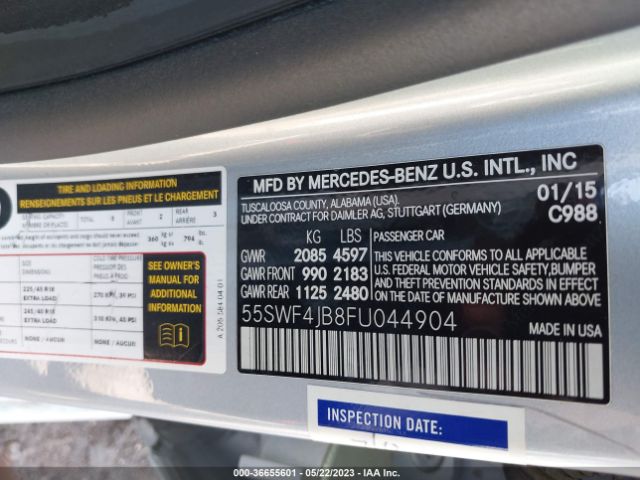 55SWF4JB8FU044904 Mercedes-Benz C-class C 300