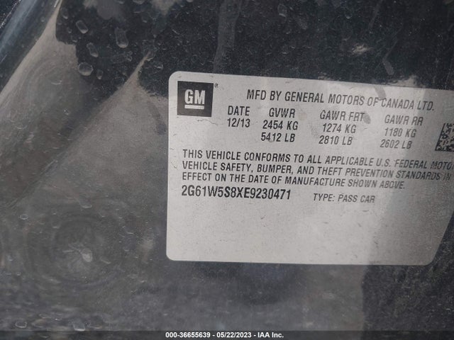 2G61W5S8XE9230471 Cadillac Xts Platinum