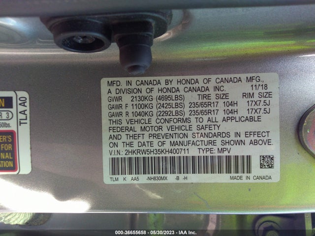 Honda CR-V LX 2019 2HKRW5H35KH400711 Image 9