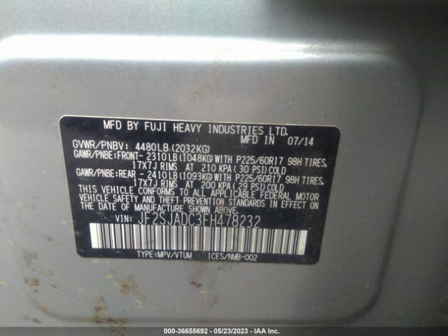 JF2SJADC3FH478232 Subaru Forester 2.5i Premium