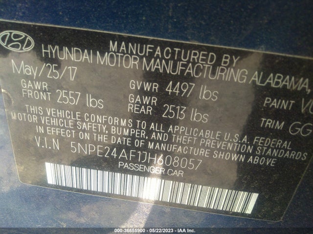 Hyundai SONATA SE 2018 5NPE24AF1JH608057 Image 9