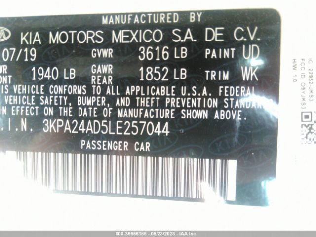 3KPA24AD5LE257044 KIA RIO S