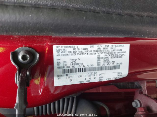 1FADP3F2XEL372643 Ford FOCUS SE