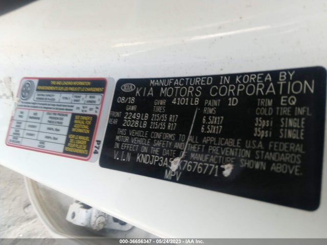 KIA SOUL + 2019 KNDJP3A51K7676771 Image 9