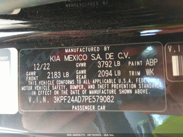 3KPF24AD7PE579082 KIA FORTE LX