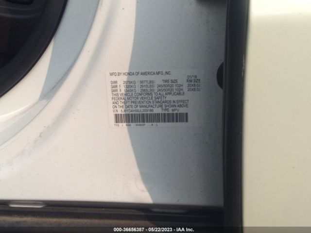5J8YD4H56JL009186 Acura Mdx W/technology Pkg