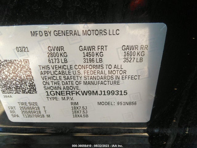 Chevrolet Traverse Ls 2021 1GNERFKW9MJ199315 Image 10